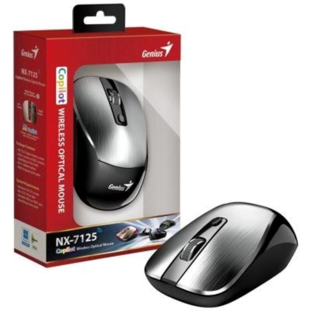 MOUSE USB WIRELESS NX-7125 SILVER GENIUS 31030044402